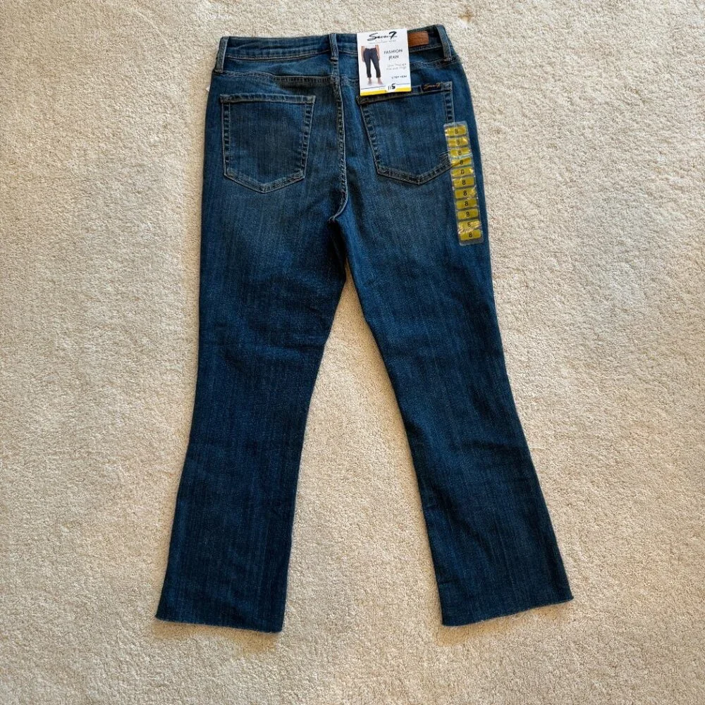 Seven7 Ladies High-Rise Step Hem Cropped Fashion Jean Size‎ 8